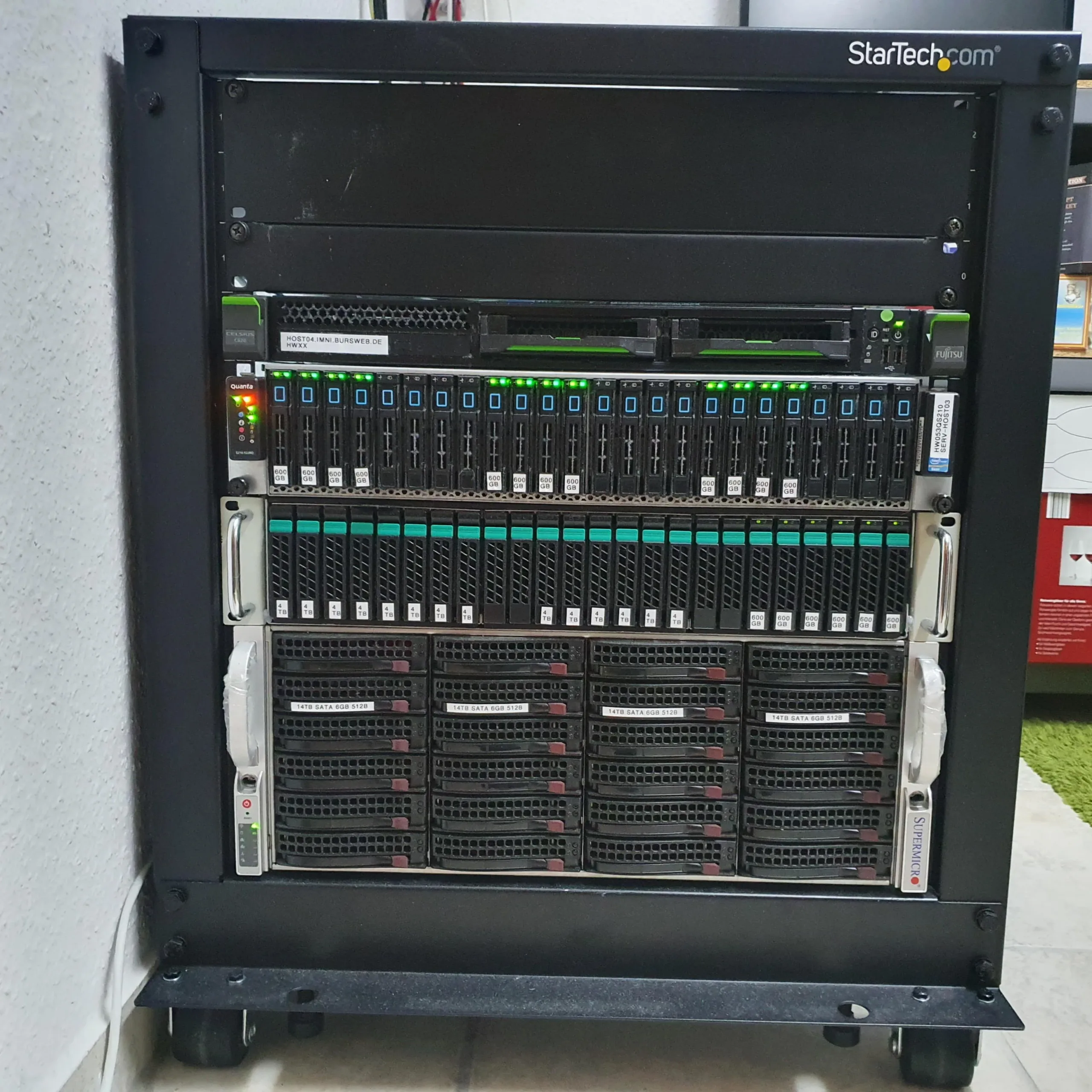 Homelab April 2020 front view after downsizing